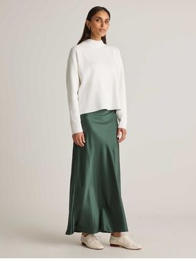 Quince washable silk maxi skirt